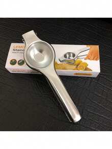 银色不锈钢柠檬榨汁器，重型金属柑橘压榨器，手动手持式榨汁器，适用于青柠、橙子，厨房酒吧鸡尾酒工具，耐用水果提取器，厨房配件 - 彩色 - 查看 11