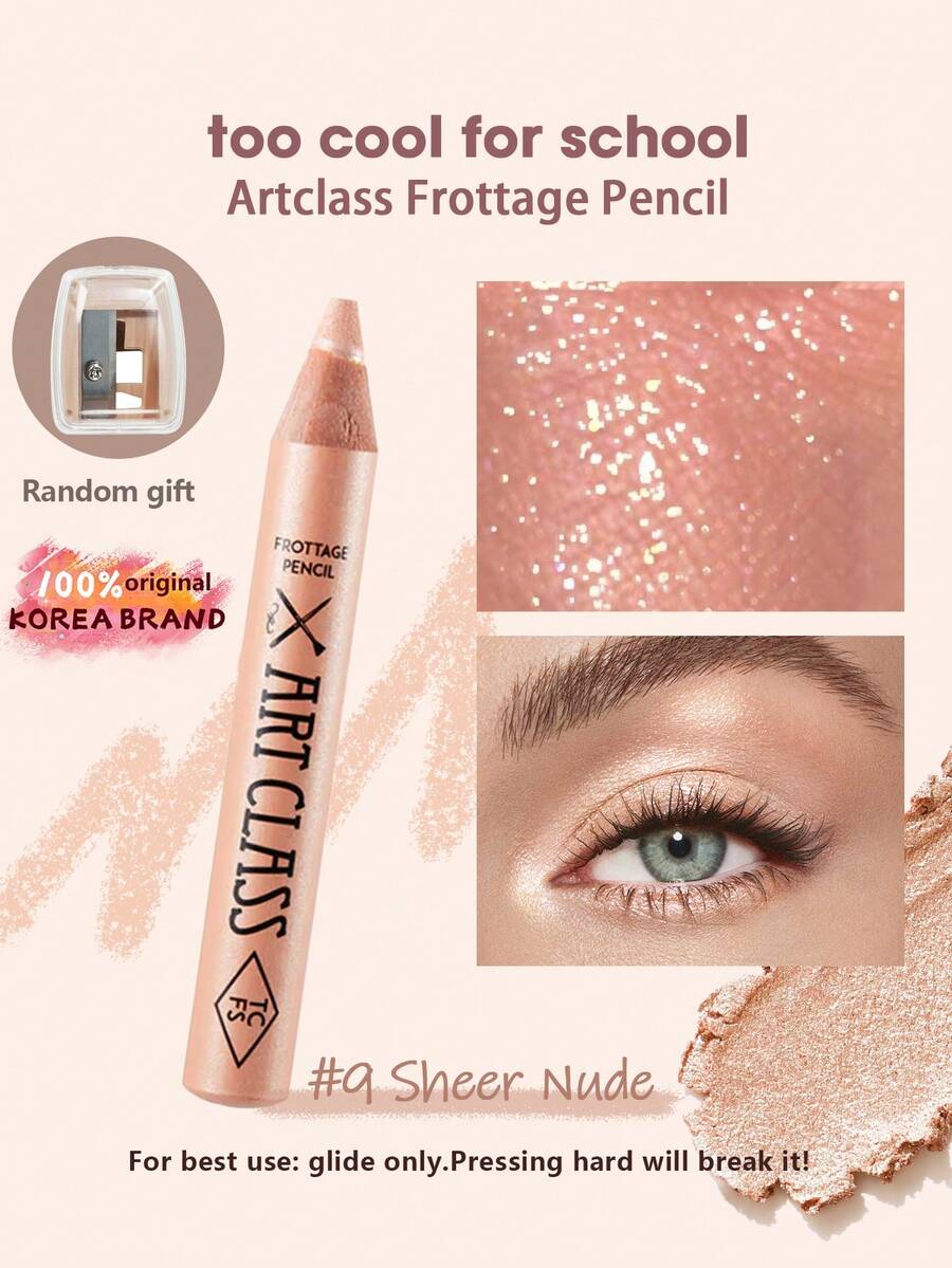 Too Cool for School Bút kẻ mắt Artclass Matte Eyeliner Pencil số 9 màu Nude, chất phấn mềm mịn, mỏng nhẹ, có thể điều chỉnh độ đậm nhạt, không lem, thoáng khí, công thức thân thiện với da, đầu vặn tiện dụng, 1.1g/0.03oz, mỹ phẩm Hàn Quốc.