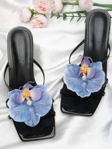 2pcs Detachable DIY Shoe Accessories, Decorative Iris Flower Shaped Shoe Clips In Apricot, Coffee, Light Blue, Pink, Fashionable & Elegant Shoe Decorations For High Heels, Sandals, Shoes, Bridal Shoes, Party Shoes, Beach Shoes, Casual Wear