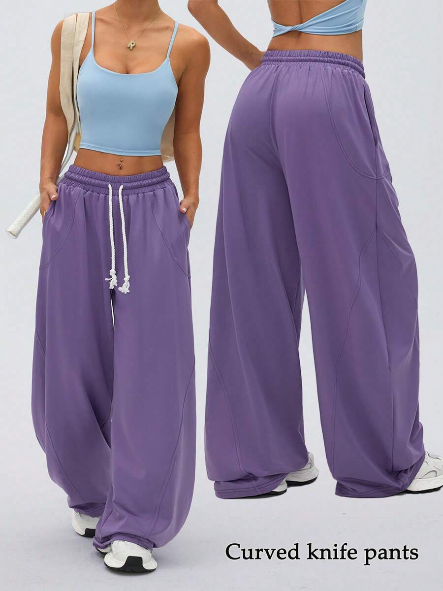 Pantaloni sport casual pentru femei, cu croială lejeră, cu buzunare, versatili pentru activități în aer liber, drumeții, alergare, antrenamente la sală, naveta, potriviți pentru toate anotimpurile