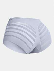 Mutande senza cuciture da donna, vita alta, in colori marrone caffè, rosso, blu, rete trasparente, alta elasticità, modellanti per controllo addome