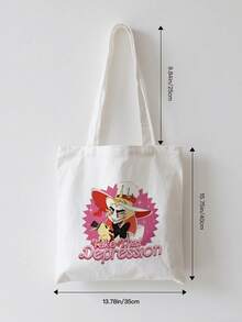 2 piezas/1 Set Bolso de lona con estampado "Supera la depresión", bolso de hombro para viajes y uso diario, bolso de compras, opción ideal como regalo, bolso plegable de viaje, bolso de lona, bolso de fin de semana, organizador de viaje de gran capacidad, artículos esenciales para cruceros y vacaciones para hombres y mujeres - Multicolor - Ver 14