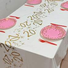 1pc Gold Foil Number Birthday Table Runner, 6/16/20/25/35/45/55/65/75/85 Years Old Birthday Party Decoration, Anniversary Retirement Party Supplies, Birthday Celebration, Father's Day, Mother's Day - Gold - View 16