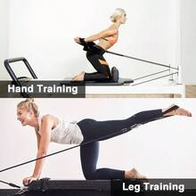 2 correas de mueca con hebilla de tobillo para pilates, correa de hombro doble para yoga, accesorios deportivos para el SIDA, 14.2x 5.1x 1.97 pulgadas - negro - - Ver 5