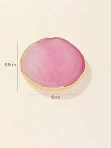 树脂首饰展示托盘，镶嵌水钻指甲油调色盘，仿玛瑙设计，金色镶边，适用于展示项链、手链、戒指、耳环、化妆品等，是送给女性和女孩的绝佳礼物，也适用于收纳美甲工具、美甲用品、返校美甲用品、美甲贴纸、美甲配件、家居装饰和收纳用品。 - 彩色 - 查看 10