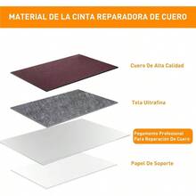 Parche Autoadhesivo de Vinipiel para Reparacin de Piel y Cuero 10x170cm, para Sofs, Asientos de Auto, Muebles y Ms, Solucin Rpida para Raspaduras, Roturas y Grietas Negro - Marrón Oscuro - Ver 4