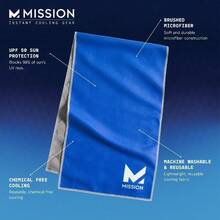 Original Evaporative Cool Technology Cooling Towel, 10" X 33",  Blue - 1 - 查看 3