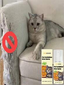 Cat Repellent Spray - Prevents Cats From Climbing On Beds, Furniture, And Other Restricted Areas. Pet Training Spray To Stop Cats From Urinating And Scratching Indoors And Outdoors. Suitable For Indoor And Outdoor Furniture To Prevent Scratching, Digging, And Biting. - 100ml - View 2