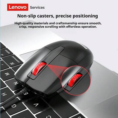  Chuột có dây Lenovo M01, kết nối USB, DPI 1000, chuột chơi game có dây, thiết kế công thái học thông minh, dành cho máy tính để bàn, laptop, PC, sử dụng văn phòng và chơi game. Chuột máy tính cá nhân chính hãng Lenovo.