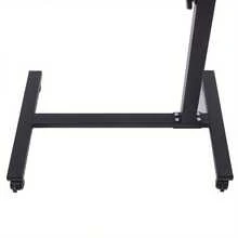 SENDERPICK Mesa de ordenador con ruedas - Color de madera negra y natural - Ver 9