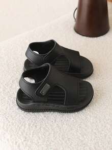 1 Pair Summer New Baby Boys Sandals, Toddler Shoes - Black - View 6