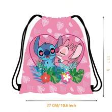 Stitch Backpack Set - Gift Bag With Cartoon Pattern, Birthday Gift/School Supplies Storage/Sports Equipment/Toy Organizer