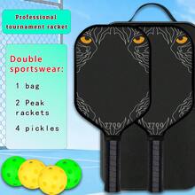 Professional T700 Carbon Fiber Pickleball Paddle Bundle With Two Rackets And Four Balls Perfect For Christmas Presents