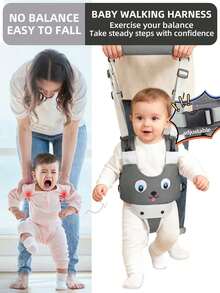 Baby Walking Harness - Handheld Kids Walker Helper - Toddler Infant Walker Harness Assistant Belt - Child Baby Walk Learning Help Support Assist Trainer Tool - For 7-24