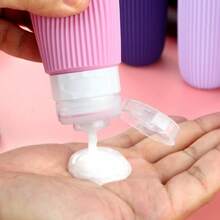 Travel Kit: Silicone Shampoo And Cream Storage Bottle Jar (4 Units, 90ml) - Rose - View 4