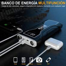 4000A 28000mAh Arrancador de Coches,Arrancador Portátil de Batería de Coche,Batería de Arranque para Coche con Cable de Puente de  Inteligente Pantalla Digital Carga Rápida USB y Linterna - 1 - Ver 1