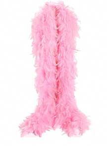 羽毛围巾，适合舞蹈、婚礼、派对、万圣节服装装饰、嘉年华羽毛披肩、圣帕特里克节羽毛披肩 - 羽毛長披肩 - 查看 7