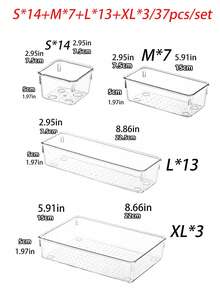 1pc Clear Drawer Makeup Organizer Box With Dividers, Cosmetic Storage Holder For Vanity Table, Perfume Organizer, Lipstick & Eyebrow Pencil Case,For Holiday Beach, Bathroom Collection, Bedroom Collection, Large Capacity - Polka Dot Transparent - View 23