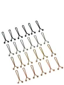 Simple Style Alloy Brooches & Pins Set - Versatile Metal Safety Pins For Scarves, Trousers, Collars, And Sleeves - No Plating, Detachable, Seamless Design For Daily And Sports Wear - All-Season Compatible