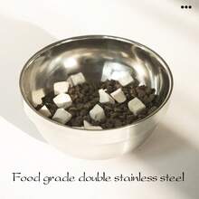 Support surélevé pour bol de chat, double couche en acier inoxydable et fer, mangeoire surélevée, anti-vomissement et protection de la colonne vertébrale, facile à nettoyer et stable, alimentation saine, anti-basculement, convient aux chats British Shorthair - 1L - Voir 7