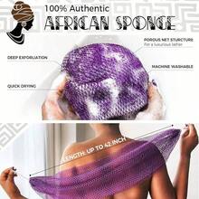 African Net Sponge Authentic - Exfoliating Back Scrub Bath Sponge With Knots - Afro Scrub Body Scrubber Exfoliator Washcloth - African Body Care Daily Use Shower Essentials2025 - Màu tím - Xem 2