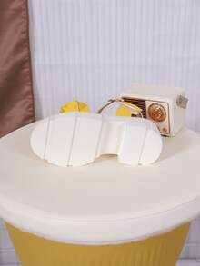 1 Pair Children's PU Leather Thick Sole Slippers, Fashionable & Minimalist, Suitable For Summer - Yellow - View 9