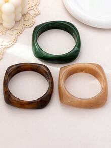 1 chiếc vòng tay Acrylic họa tiết da báo thời trang, phong cách thanh lịch và cổ điển, thích hợp cho tiệc tùng và đeo hàng ngày, ngày lễ tình nhân, mẹ, mẹ, ngày của mẹ, quà tặng - Nhiều màu - Xem 8