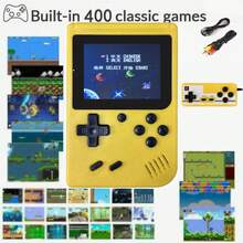 YiYi Macaron Mini 400-In-1 Handheld Game Console, Large Screen Retro Classic Portable Gaming Device With 1020mAh Rechargeable Battery, Plug And Play, Retro Game Console (1 Player/2 Player)
