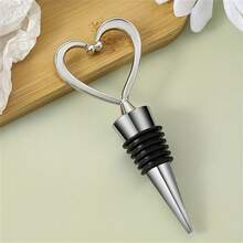 1个优雅心形水晶镶嵌酒塞，完美适用于婚礼、周年纪念日和浪漫庆典；也是保存葡萄酒的理想之选。| 浪漫配饰 | 耐用亚克力密封圈，圆形塞子，创意心形设计，欧美促销礼品，情人节派对，家居装饰，家居礼品 - 彩色 - 查看 7