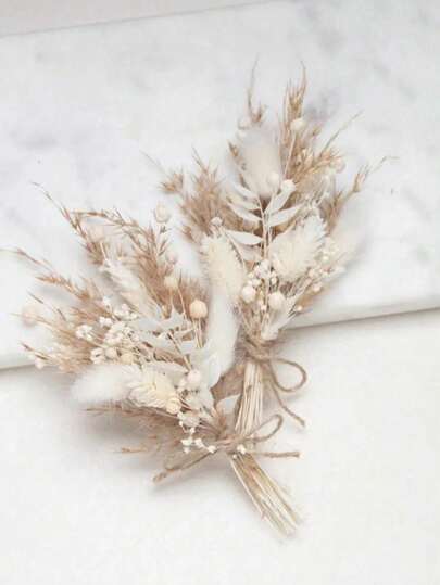 Hot Selling Mini Dried Flower Bouquet 1-12pcsSet, Suitable For Bohemian Wedding, Table Centerpiece Decoration, Dried Small Reeds, Crafting Dried Flowers, Bridesmaid Gift Box For Birthday Cakes, Vase Decoration