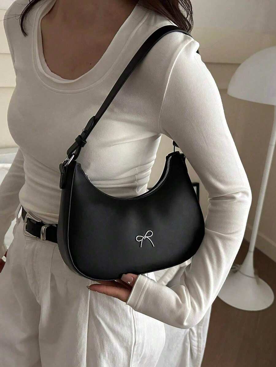 [US-Based Shipping],Solid Color Retro Simple Bow Decoration  Shoulder Bag, Suitable For Shopping, Wallets, Young Women, College Students, Newcomers, White-Collar Workers,They Are Very Suitable For Offices, Universities, Work, Business, Commuting, Outdoor Activities, Travel, And Outings, Fashionable Bow Purse For Women Christmas Gifts,Newcomers,And Outings, Newcomers , And Outings,Women's Fall Clothing Winter Clothing Christmas Gift Fall Autumn Velvet Furry Party Fuzzy Plush Thanksgiving Festival Cyber Monday Holiday Knitted Winter Valentine' S Day Gift Christmas Women Crossbody,Purse,Purses,Bags,Bag,Wallet,Purses And Bags Women,Makeup Bag,Travel Essential,Stocking Stuffers,Bags For Women,Gifts For Women,Ote Bag,Travel,Gifts,,Black Purse,Carteras Para Mujer,Wallets For Women,,Stitch,Backpack,Crossbody Bags For Women,Handbags For Women,Gifts For Men,Bolsos Para Mujer,Carteras,Bag Charms,Personalized Gifts,Keychain,Stocking Stuffers For Women,Wicked - Nhiều màu - Xem 1
