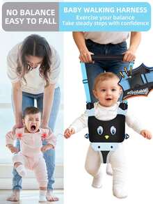 Baby Walking Harness - Handheld Kids Walker Helper - Toddler Infant Walker Harness Assistant Belt - Child Baby Walk Learning Help Support Assist Trainer Tool - For 7-24 - Chim cánh cụt bốn mùa - Xem 4