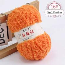 3 Balls X 50g/1.76oz Coral Velvet Knitted Blend Yarn For DIY Hand Knitting Scarf, Baby Blanket, Tote Bag - 50g/3 Pieces - View 8