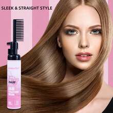直发膏配梳子，热保护修护受损发质，快速拉直，打造柔顺持久的造型，适合日常护发