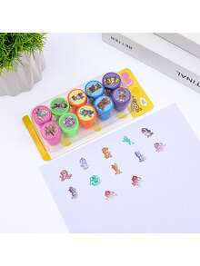 10PCS Cartoon Anime Figure Paw Patrol Ryder Rubble Skye Chase Figure Image Graphical Hand Stamp Reward Party Seal Encourage Gifts Reward Seal Toys - Multicolor - View 2