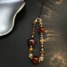 Leopard Print Amber Phone Lanyard, New Stylish Short Phone Strap, Creative CCD Camera Pendant, Personalized Hanging Chain, High-End - Multicolor - View 14