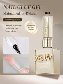 XEIJAYI 2pcs 15ml Nail Sticker Glue, UV LED Removable Sealing Gel, Glossy Sealing, Shiny Nail Polish