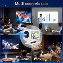W&O [Smart 4K Mini Projector] Smart Mini Projector, Portable Outdoor Projector With 4K Support, Auto Focus & Keystone, Dolby Audio, Zoom, Native 720P Movie, Ideal Gift For Xmas - Black - View 8