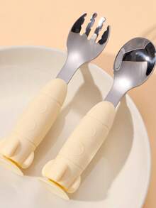 Toddler Utensils, 2 Packs Kids Flatware Sets With Rocket Silicone Handle & Suction Cup, Stainless Steel Children - Friendly Forks And Spoons, Dishwasher - Compatible - Multicolor - View 11