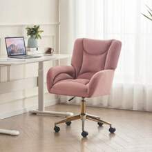 005 Full KD Velvet Fabric High-Quality Materials For Home-Office In Innenbereich Mit Golden Beinen, Pink - Pink + Velvet + Foam - View 4