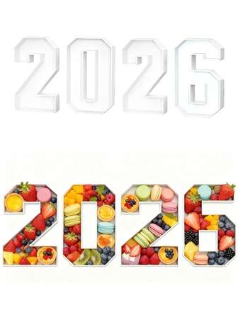 1 Stück 0-9 Ziffern-förmige Ablage, Fotografie-Requisite, DIY Lebensmittel-Ablage, Süßigkeiten-Ablage, dekorative Pappnummer-Box, geeignet für Geburtstag von Senioren, Obst, Kekse, Dessert-Teller, Kuchen-Präsentation, Abschluss, 1. Geburtstag, Familientreffen, Bridal-Shower, Handarbeit