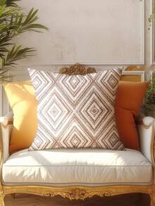 4pcs Bohemian Style Pillow Covers, Minimalist Fashionable Line Pattern Throw Pillow Covers, Super Soft & Comfortable, Best Seller, Hidden Zipper, Machine Washable, Decorative Pillow Covers For Home, Sofa, Living Room, Bedroom, No Pillow Insert - Mocha Mousse Color - View 7