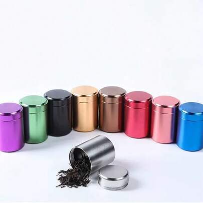 Aluminum Alloy Airtight Odor-Proof Herb Storage Canister, For Storing Herbs, Tobacco, Spices, And Pills, Smoking Accessories, Smoker Gift