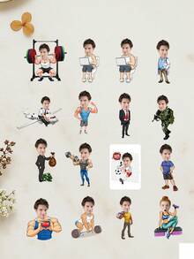 1/3pcs Custom Sports-Themed Keychain, Custom Gym Keychain With Photo, 33 Styles,Personalized Bodybuilder Keyring, Funny Fitness Gift For Him, Weightlifting Cartoon Caricature, Gym Bro Gift,Gift For Sports Lover