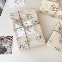 10/20张旋转木马主题礼品包装纸，节日礼品包装纸，适用于DIY工艺品、婚礼、婴儿派对、生日等手工活动 - 彩色 - 查看 3