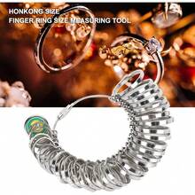 ZJchao Medidor de Anillos, Herramienta de Medición para Tamaños de Anillos, Accesorios Prácticos para Fabricantes de Joyas y Talleristas, para Ajuste y Diseño de Joyería - 1 - Ver 7