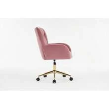005 Full KD Velvet Fabric High-Quality Materials For Home-Office In Innenbereich Mit Golden Beinen, Pink - Pink + Velvet + Foam - View 7