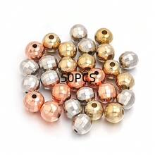 20-200pcs/Pack CCB Round Faceted Disco Ball Beads, Multi-Size, Fashion Classic Casual Gold & Silver Jewelry Making DIY Beads, Spacer Beads For Bracelets, Necklaces, Crafts, Decorations, Pendants, Wholesale Beads - Faceted Round Beads - View 20