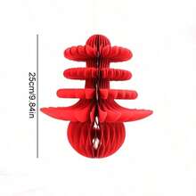 1/2/4/6pcs Red Foldable Paper Honeycomb Lanterns Decor, Lucky Bag Spring Festival Figurine Hanging Ornaments, Traditional Chinese New Year Celebration Decorations, Non-Electric Lunar New Year Lanterns, Wedding Lanterns, Wall Hanging, Holiday Party Room Decor, Chinese New Year Gifts - Multicolor - View 22
