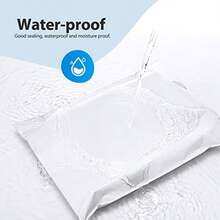 Fuxury 25 Pcs Poly Mailers 17.7 X 22" XL Shipping Bags For Clothing Strong Adhesive Shipping Mailing Envelopes Large Self-Sealing Polymailer For Small Business White #10 - 白色+12x15.5吋 1500個 - 查看 2
